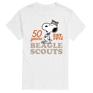 Men's - Peanuts - Snoopy Hat Logo Short Sleeve Graphic T-Shirt - 1 of 4