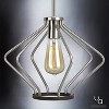 Urban Ambiance Luxury Mid-Century Modern Industrial Pendant,  9-5/8"H x 13"W,  Brushed Nickel Finish, UHP2495 - 3 of 4