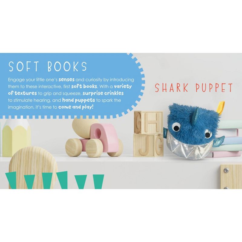 Make Believe Ideas Shark Hand Puppet Soft Cloth Book, 5 of 7