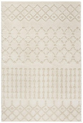 Sparta Shag Spg509 Power Loomed Area Rug - Creme/creme - 4'x6 ...