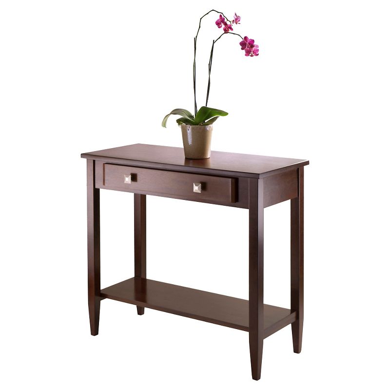 Richmond Console Table with Tapered Leg Walnut Finish - Winsome, 4 of 6