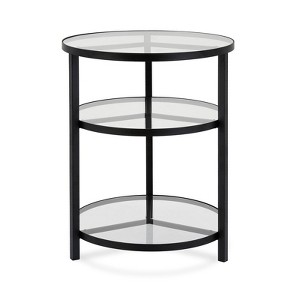 22' Triple Shelf  Metal Side Table in Black - Henn&Hart - 1 of 4