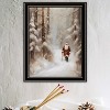 Santa's Winter Stroll Black Framed Wall Art for Living Room, Holiday Wall Art Print for Home Decor, Bedroom Wall Art by Jo Moulton - 2 of 4