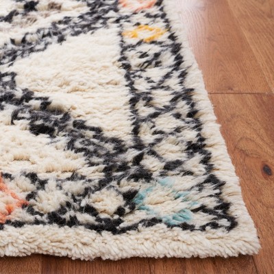 Kenya Tribal Black Wool 8' x 10' Hand-Knotted Shag Rug