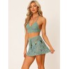 Allegra K Women's Summer Beach Hollow Out Crochet Knit Cami Top Mini Skirt Bikini Sets 2 Pcs - 2 of 4