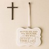 Pavilion Gift Company - Serve the Lord - 2.75" x 2.25" Hanging Plaque - Wall Sign Panels - 2 of 4