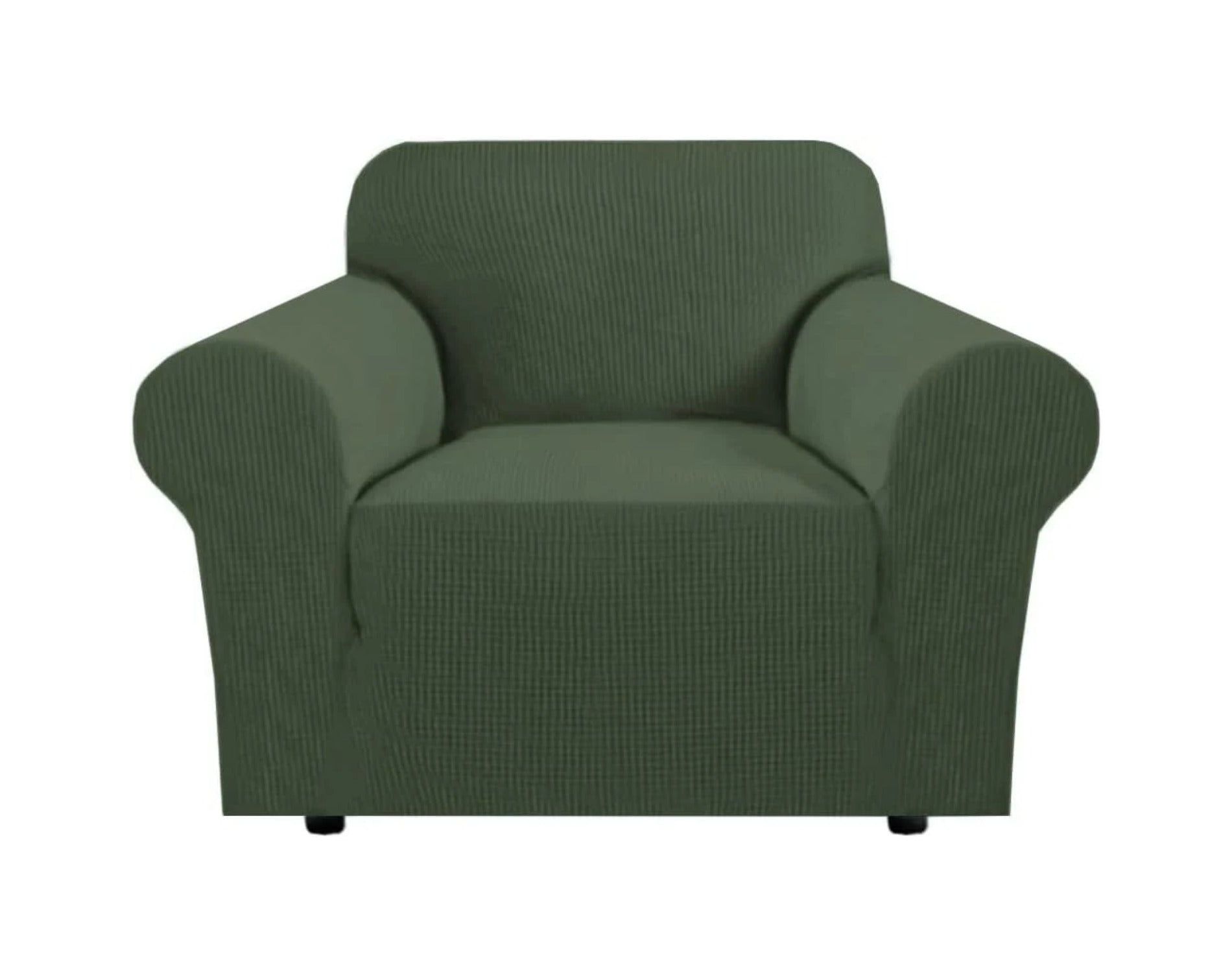 H.Versailtex Stretch Couch Cover Loveseat Covers Cushion Couch Slipcover BRONZE GREEN Armchair