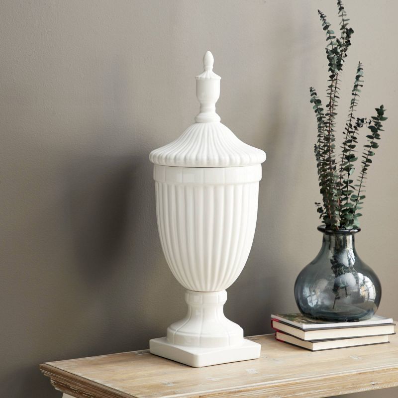 26&#34; Modern Ceramic Urn Vase White - Olivia &#38; May, 3 of 26