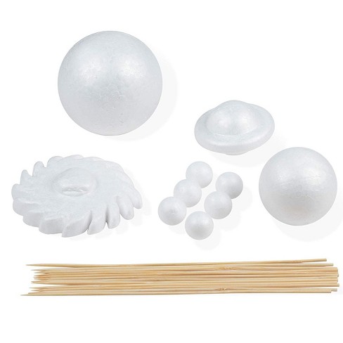 Genie Crafts Foam Ball Solar System Kit - 10-piece Polystyrene Foam ...