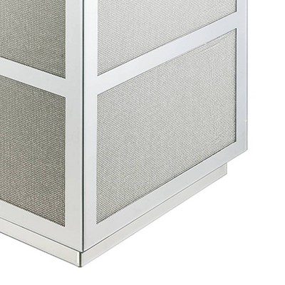 18" Mirrored Glass and Faux Diamond End Table