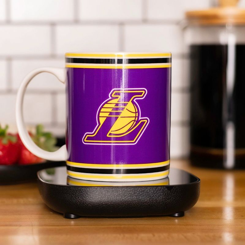 Uncanny Brands NBA Los Angeles Lakers Logo Mug Warmer Set, 4 of 6
