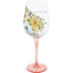 Pavilion Gift Company - Beautiful Mom - 16 oz Wine Glass - Drinkware - 1 of 4