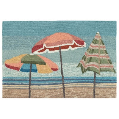 beach umbrellas aqua