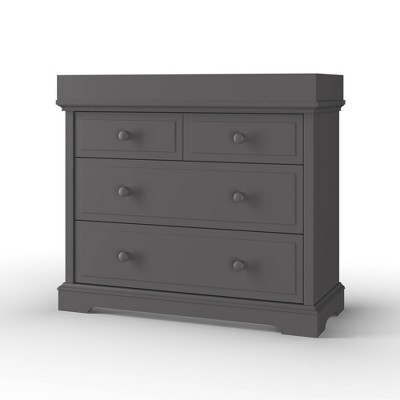 Cool Gray 3-Drawer Nursery Dresser with English Dovetail Construction