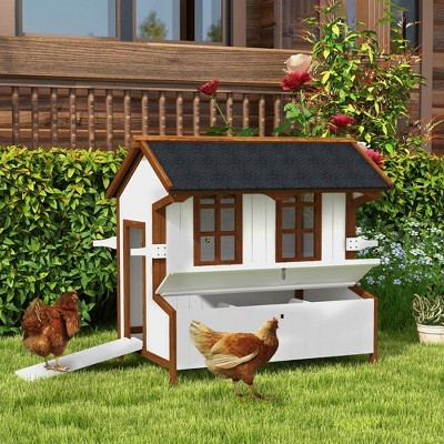 LOVMOR 47" Chicken Coop Wooden Chicken House Rabbit Hutch Raised Poultry Cage