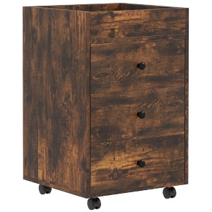 NicBex 3 Drawer Mobile File Cabinet with 1 Removable Tray,Office Cabinet with Round Knob Design and Casters,Filing Cabinets for Home Office - 1 of 4