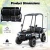 Costway 24V 7AH Kids Golf Cart 4WD 2 Seater Ride on Car with Sun Shade & Dump Bed Black - 3 of 4