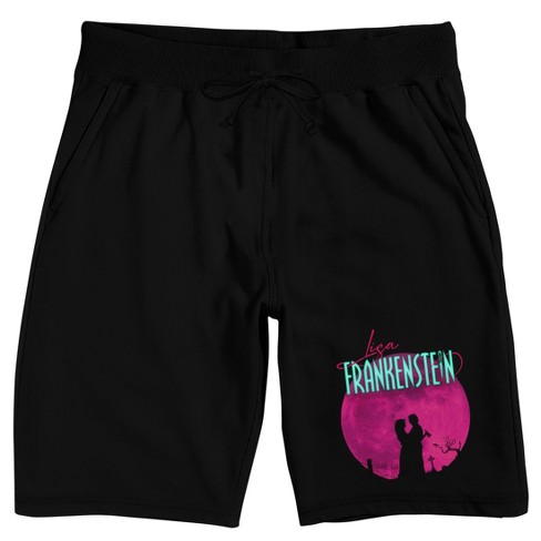 Lisa Frankenstein Character Logo Men's Black Lounge Shorts - image 1 of 3