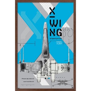 Trends International Star Wars: Power Of The Force - X-Wing Framed Wall Poster Prints - 1 of 4
