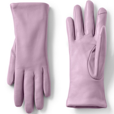 Lands' End Women's EZ Touch Screen Cashmere Lined Leather Gloves