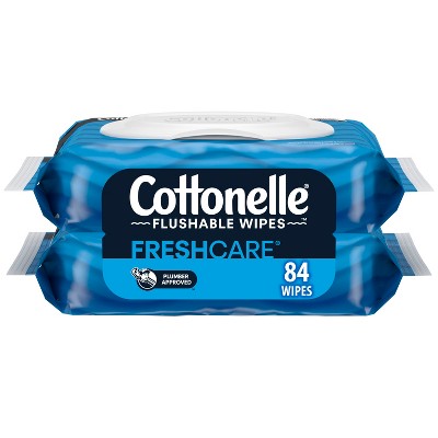 Cottonelle Flushable Wet Wipes Flip-top Pack - Unscented - 2pk/42ct ...