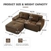 PexFix Modern L-Shaped Modular Sectional Sofa for Living Room Corduroy Fabric 2-Seater Couch with Deep Seat and Movable Ottoman Anti-slip - 3 of 4