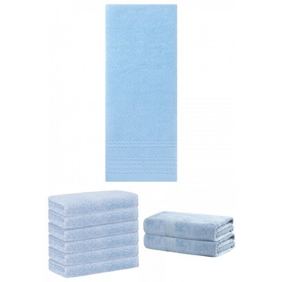 REGALWOVEN Striped Soft Absorbent Bathroom Cotton Towel Set 3 Pcs