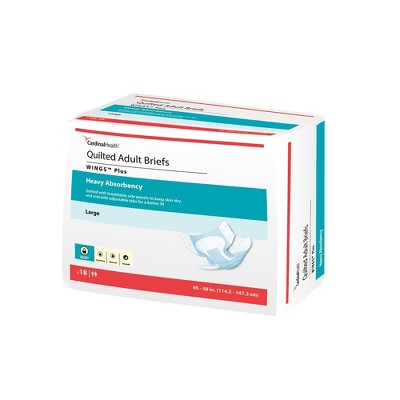 Cardinal Health Wings Unisex Adult Incontinence Briefs