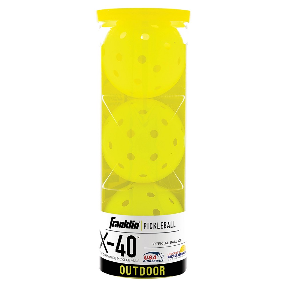Photos - Other sporting goods Franklin Sports X-40 Performance Outdoor Pickleballs 3pk - Optic Yellow 