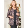 Catherines Georgette Buttonfront Tie Sleeve Cafe Blouse - 3 of 4