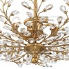 Vienna Full Spectrum Brielle Modern Ceiling Light Semi Flush Mount Fixture 18 1/2" Wide Brass Vine Leaf 4-Light Clear Crystal Glass for Bedroom House - 3 of 4