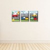 Big Dot of Happiness Cars, Trains, and Airplanes - Transportation Kids Bathroom Rules Wall Art - 7.5 x 10 inches - Set of 3 Signs - Wash, Brush, Flush - 3 of 4