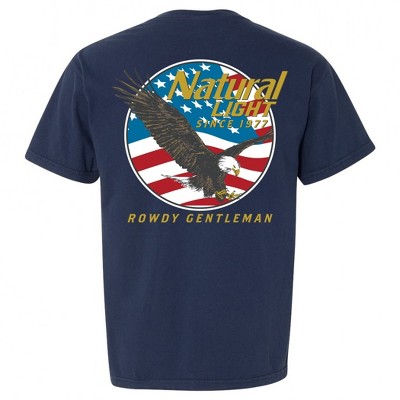 Mens Natural Light Since 1977 Rowdy Gentleman Pocket T-Shirt
