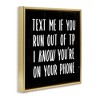 Stupell Industries Text Me For TP Funny Bathroom, 18" x 18" - 3 of 4