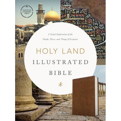 CSB Holy Land Illustrated Bible, British Tan Leathertouch - by  Csb Bibles by Holman (Leather Bound)