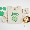Simply Sage Market Women's Graphic Sweatshirt So Lucky Cheetah Shamrock - 3 of 3