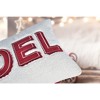 CAVINAS NOEL Red & Ivory Lumbar Pillow,Christmas Throw Pillows with Embroidered Holiday Greeting,Festive Decorative Pillows for Couch,Bed - 3 of 4