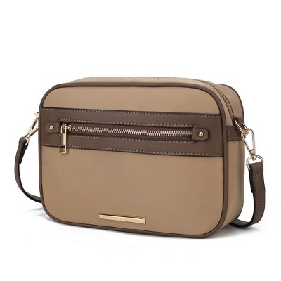 MKF Collection Jimena Vegan Leather Women’s Shoulder Bag by Mia K- Taupe