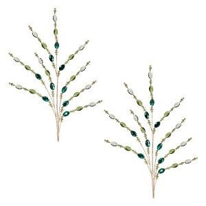 Green Jewel Bead Spray (Set of 2) - 1 of 3