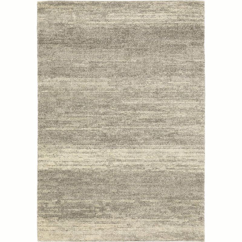 Oriental Weavers Astor Collection Fabric Grey/Beige Distressed Pattern- Living Room, Bedroom, Home Office Area Rug, 7'10" X 10'10", 1 of 3