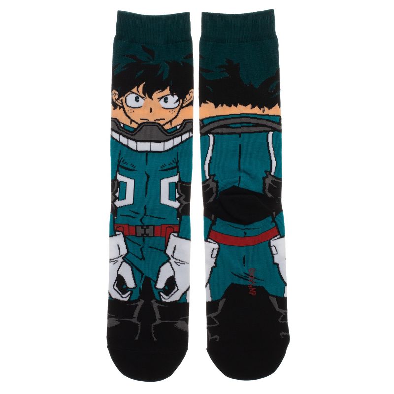 My Hero Academia Anime Character Izuku Casual Crew Socks for Men, 2 of 3