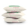 Deny Designs April Lane Art Amour Love Green Pink Heart Square Indoor Throw Pillow - 4 of 4