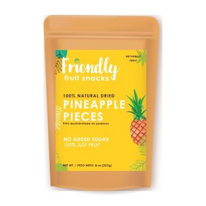 Dried Pineapple Snack – Healthy, Vegan, Non-GMO, No Sugar Added – Gluten-Free, Kosher – 8 oz Bag with No Preservatives - 1 of 4
