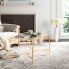 Lura Gold Leaf Retro Coffee Table - Gold/Clear - Safavieh - 2 of 4