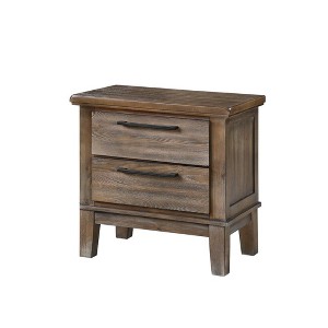 New Classic Furniture,Cagney Solid Wood 2-Drawer Nightstand in Vintage Brown - 1 of 4