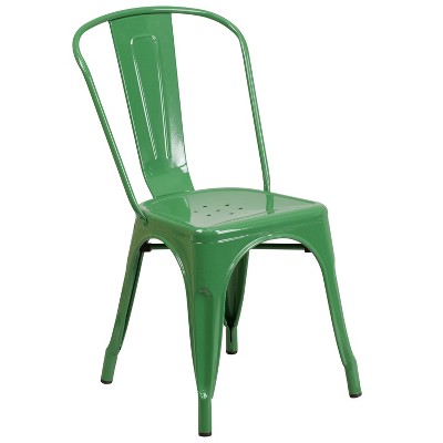 Photo 1 of Flash Furniture Commercial Grade Metal Indoor-Outdoor Stackable Chair