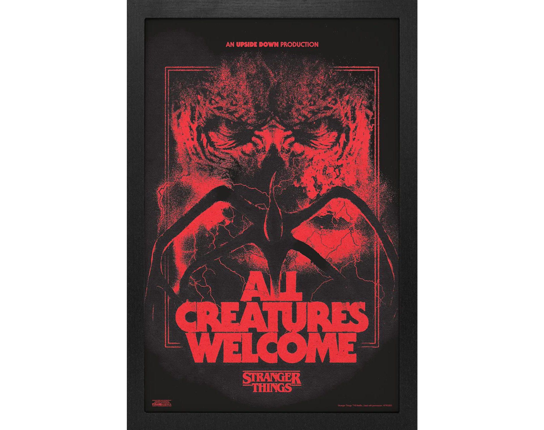 Pyramid America Stranger Things - All Creatures Welcome 11x17 Wall Framed