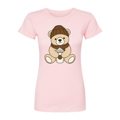 Women's - Instant Message - Coffee Bear Fitted Graphic T-Shirt