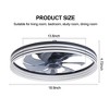 DAKAFUL Modern Dimmable LED Ceiling Fan With Lights & Remote Control ¨C Quiet, Safe, And Easy Installation For Bedrooms Black - 4 of 4