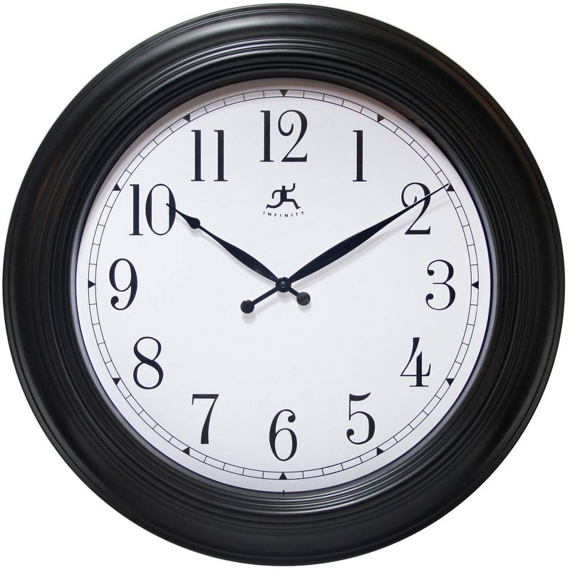 24&#34; Classic Wall Clock Black - Infinity Instruments, 1 of 8